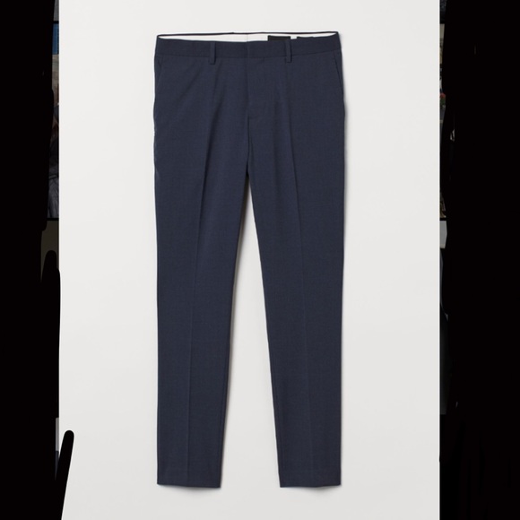 H&M Suits & Blazers Skinny Fit Dark Blue Hm Mens Blazer And Pants